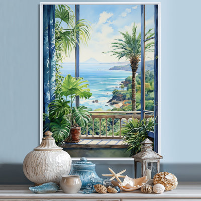 «Tropical Windows To The Beach II - Coastal Windows», art mural
