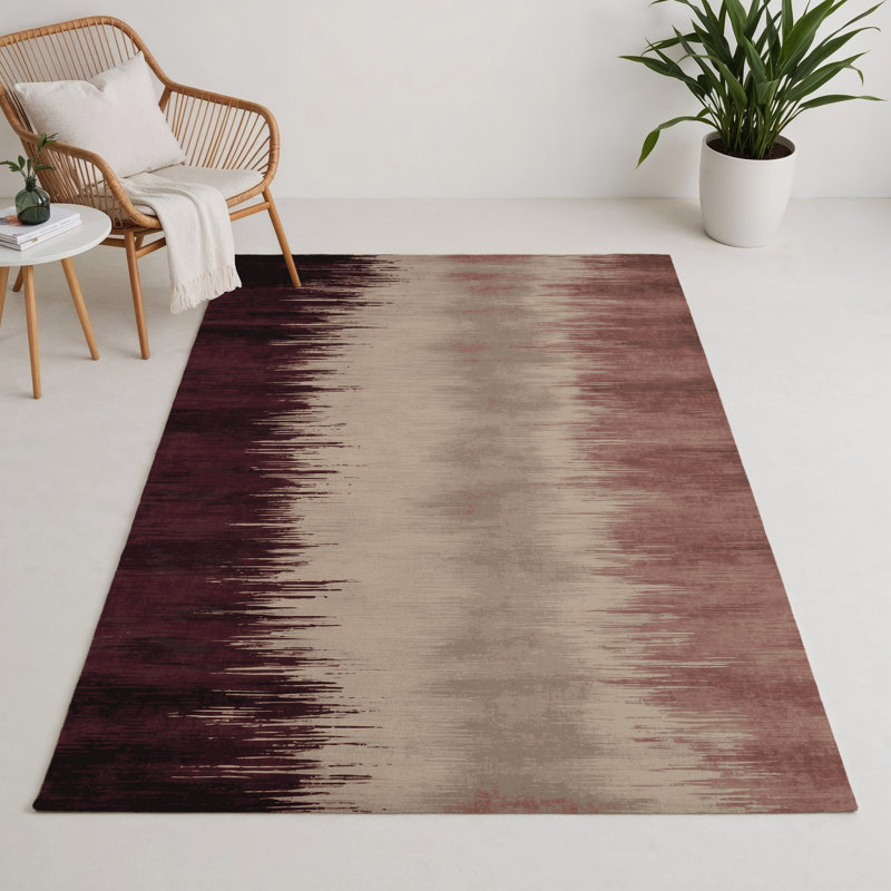 Watercolor Gray Indoor and Outdoor Area Rug, Rectangle 3' x 5'