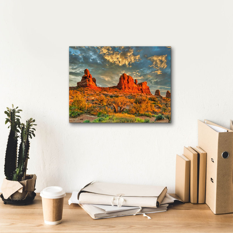 Art mural sur toile Millwood Pines «Southern Utah Late Af après midi» par Mark A Paulda, H 12 po x l 16 po x P 0,75 po