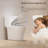 One-Piece Toilet With Ada Chair Height, High-Efficiency Map 1000G Flush, And Dual Flush 0.8/1.28 Gpf, Modern Toilet Bowl For 12" Rough-In