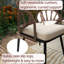 Ensemble de 5 portes d'extérieur avec chaises en rotin PE et table en bois plastique-863620036