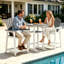 Ensemble de bar de patio 3 pièces, chaises Adirondack en PEHD pour l'extérieur-676974175