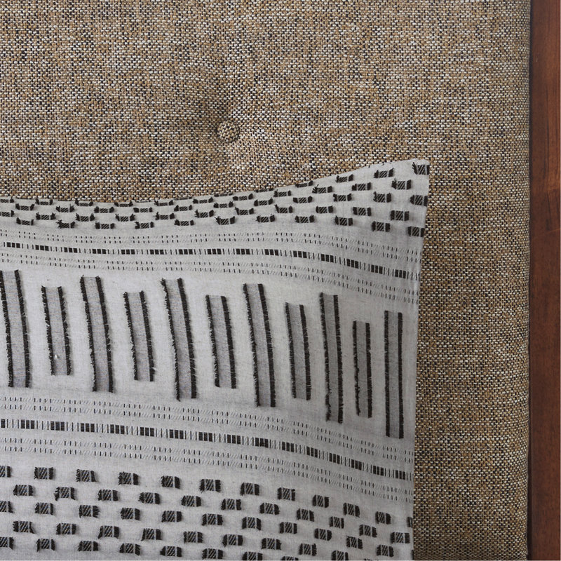 Ensemble de housse de couette en jacquard de coton très grand / très grand avec détails de cils, très confortable et de style campagnard pour le décor de la chambre à coucher