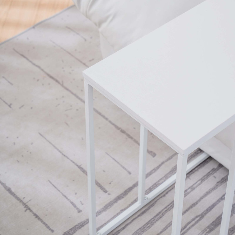 Table d'appoint C, Blanc, Blanc
