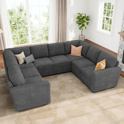 Latitude Run® Modular Sleeper Sectional Sofa Convertible U Shaped Sofa Bed
