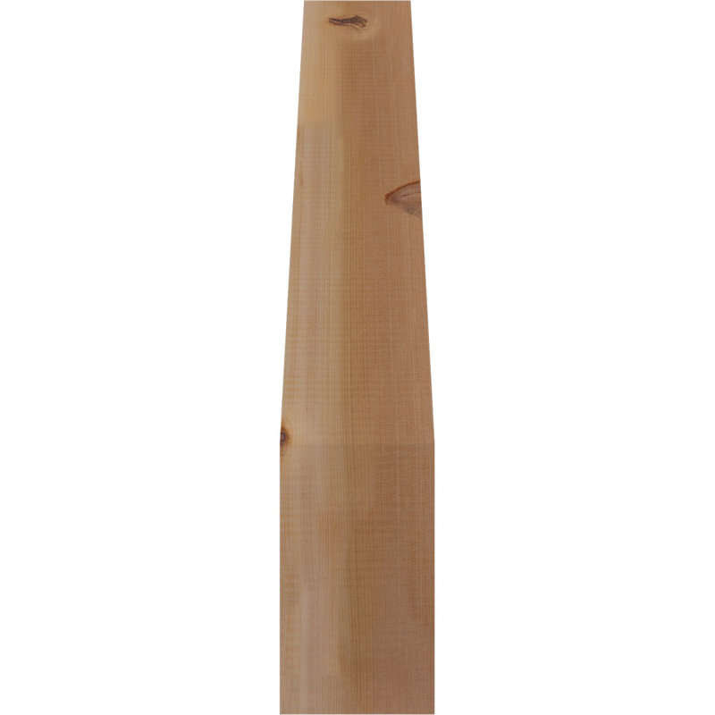 Attelle de genou Funston, Cèdre rouge, Lisse, H 30 po x l 5,5 po x P 18 po