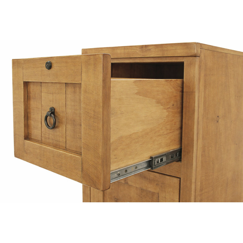 Classeur vertical 4 tiroirs Raina, Jaune rustique