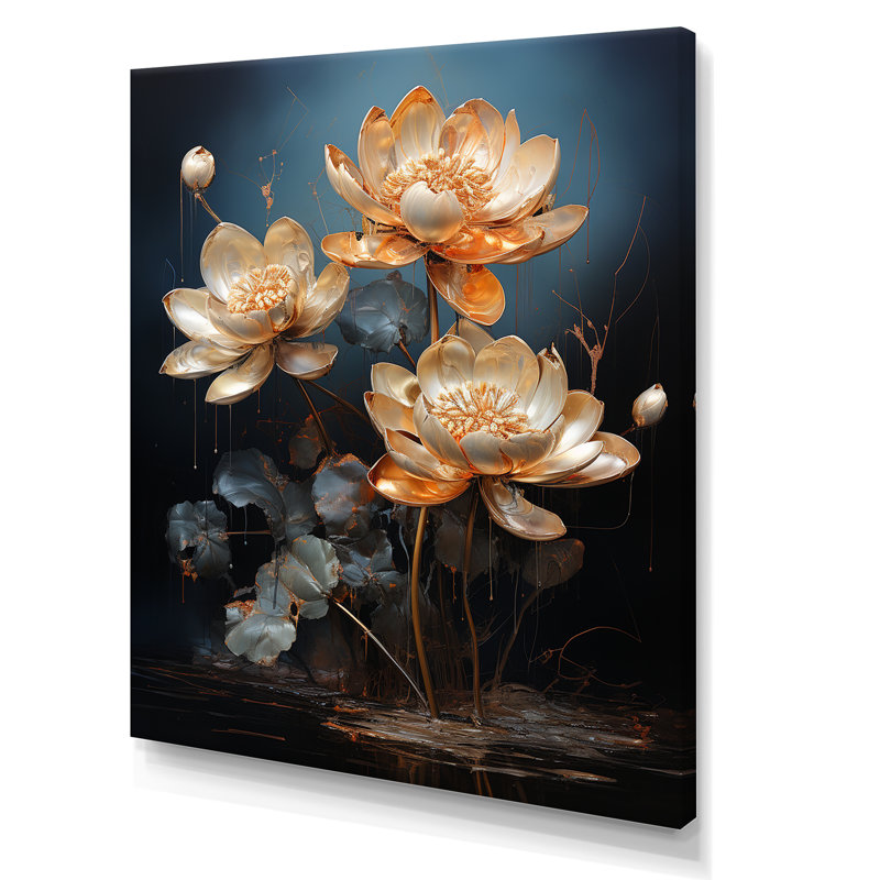 «Harmony Mystique Lotus I» sur toile, Toile tendue, 20" H x 12" W
