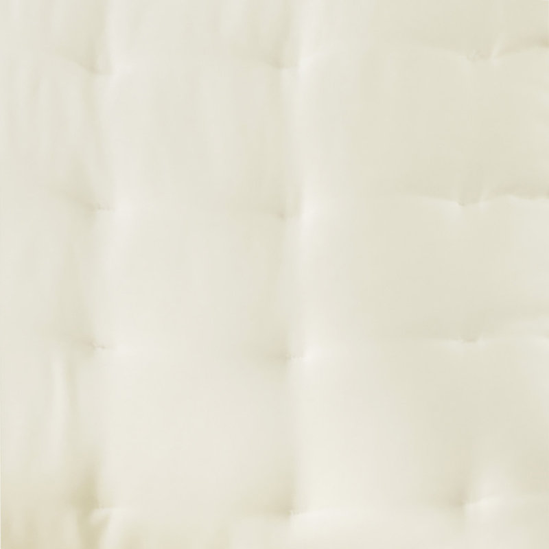 Quilted Silken Solid Coverlet, Ivory, King Comforter
