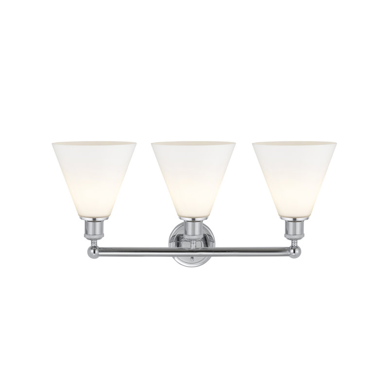 Beva 3 - Light Dimmable Vanity Light, Matte White, Polished Chrome