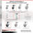 4 Piece Thermoplastic Rubber Caster Set
