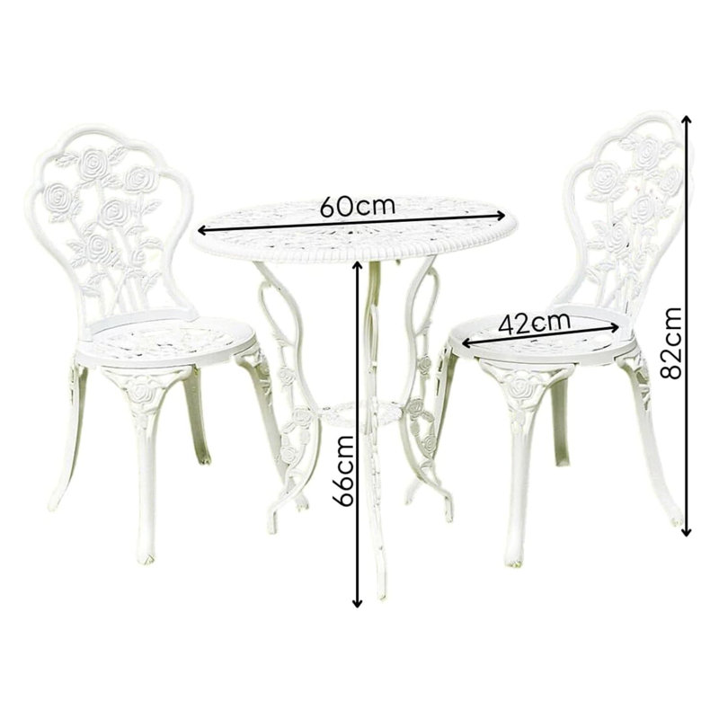 Abrahamsen 2 - Person Patio Dining Set with Round Table