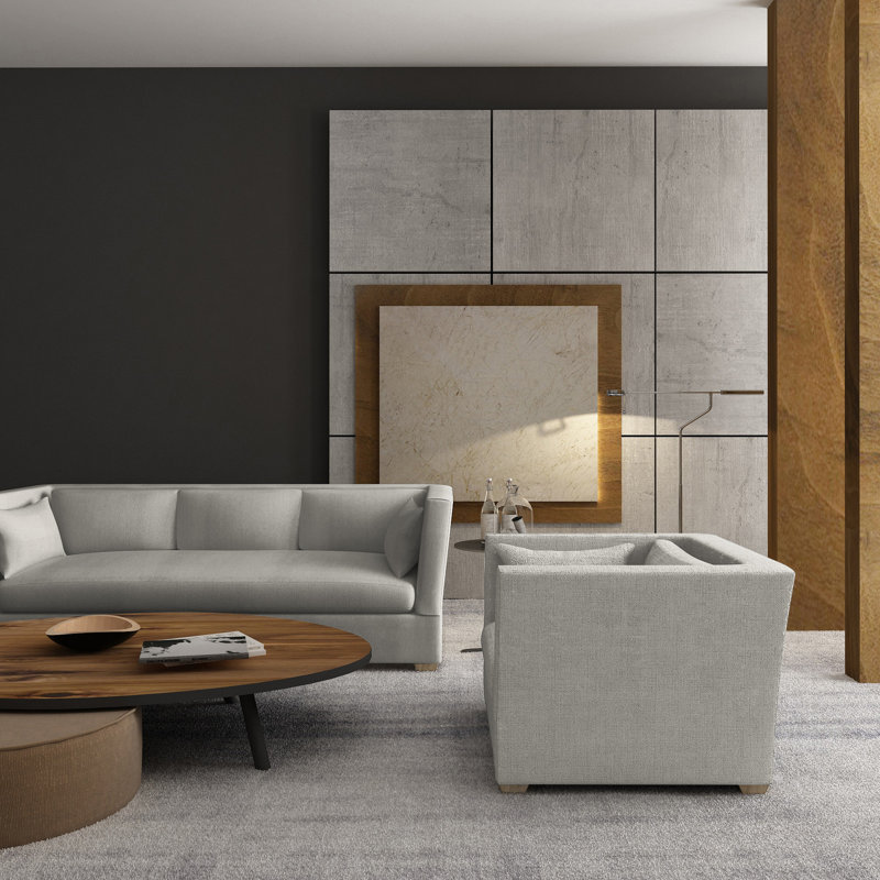 Sofa, 31" H x 108" W x 37" D, Linen Alabaster