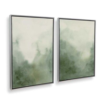Ensemble de 2 impressions sur toile Mute Forest Shadows