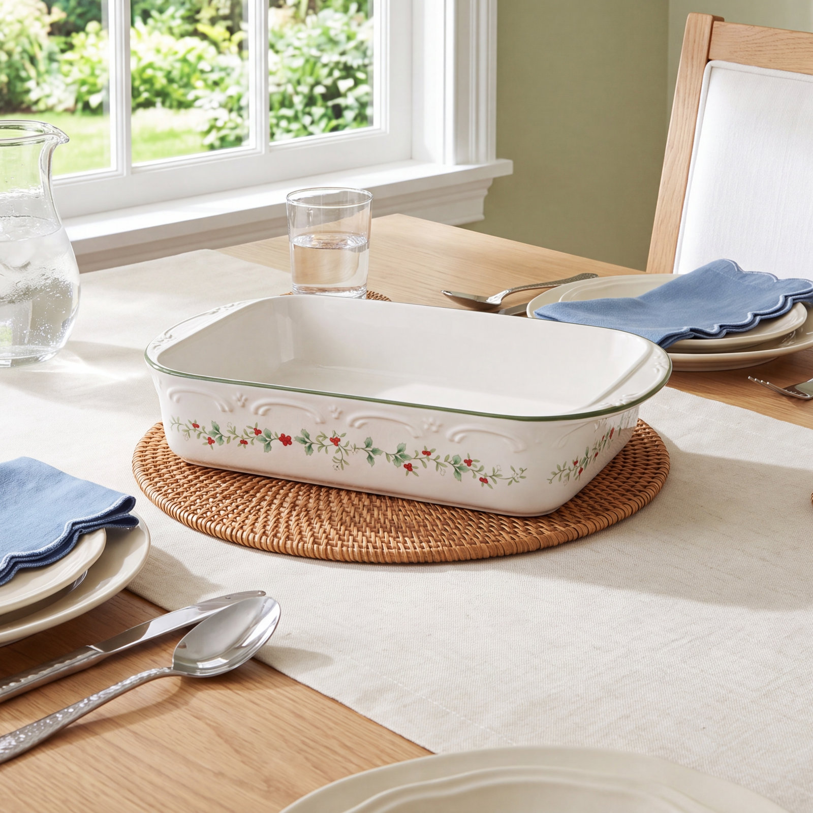 Pfaltzgraff Winterberry 13" Rectangular Baker
