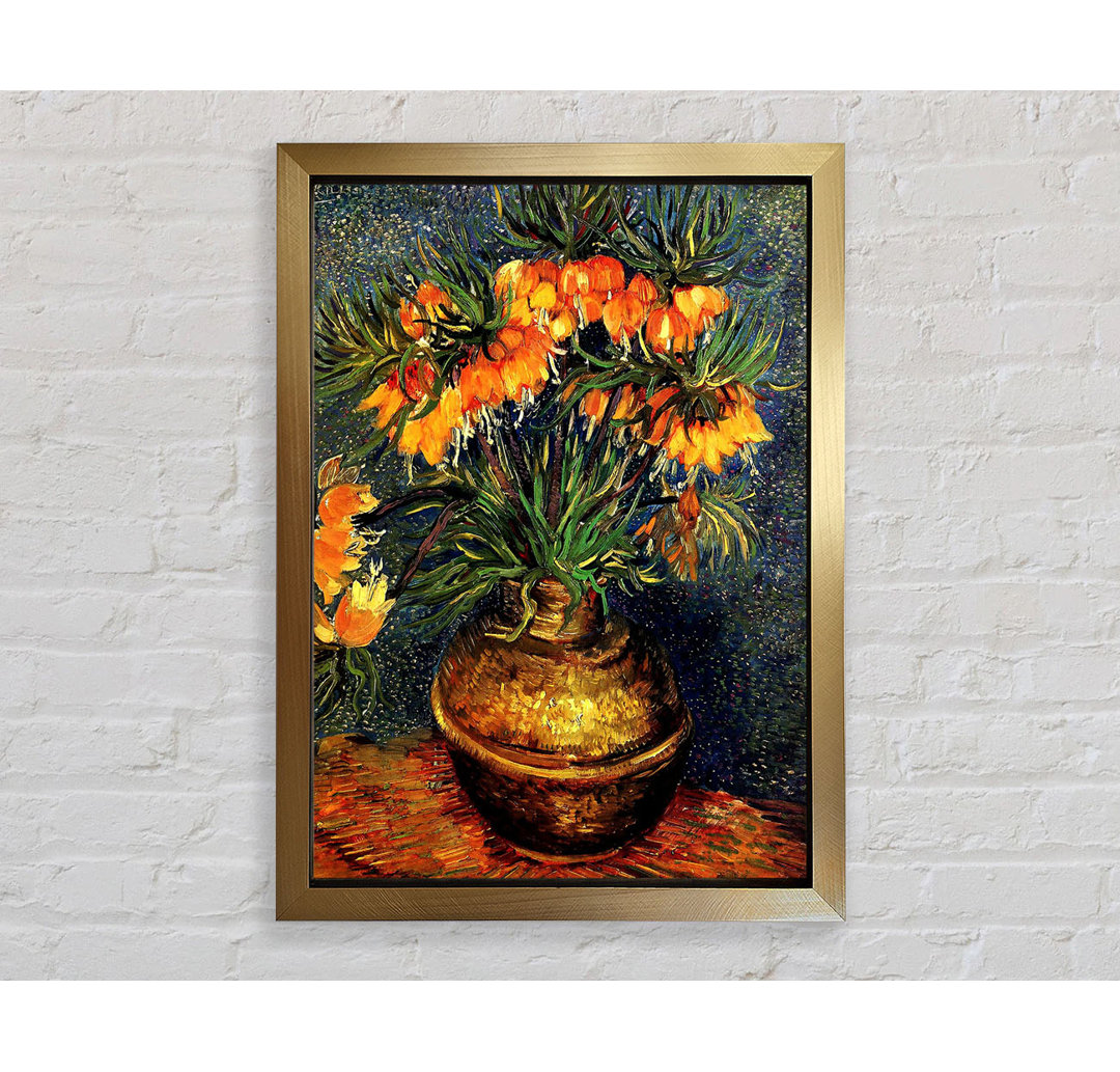 Fritillaries In A Copper Vase von Vincent Van Gogh - Einzelne Bilderrahmen Kunstdrucke