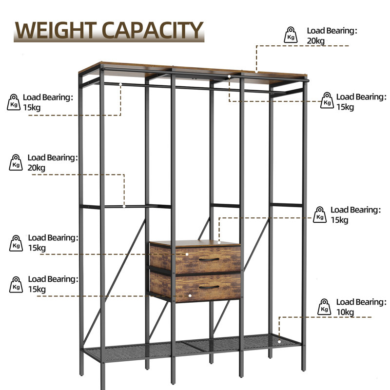 Natalye 58.9" W Portable Wardrobe