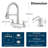 Brushed Nickle Kitchen Faucet with Soap Dispenser 8 Inch Dual Handle Pull-out Kitchen Faucet,High Arc Modern Sink Faucet for 3-4 Hole