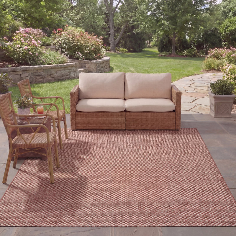 Tapis intérieur / extérieur gris Arneshia, Rectangle 8 pi x 11 pi