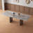 Extendable 63'' to 94.5'' Dining Table,Rectangular Sintered Stone Top,Stainless Steel Legs for 6-10 People