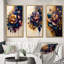 «Night Shade Rose Design», ensemble de 3 pièces d'art floral et botanique-307877951-307877950