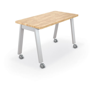 Compass Makerspace Activity Table with Rectangle Butcher Block Top 36"H Base