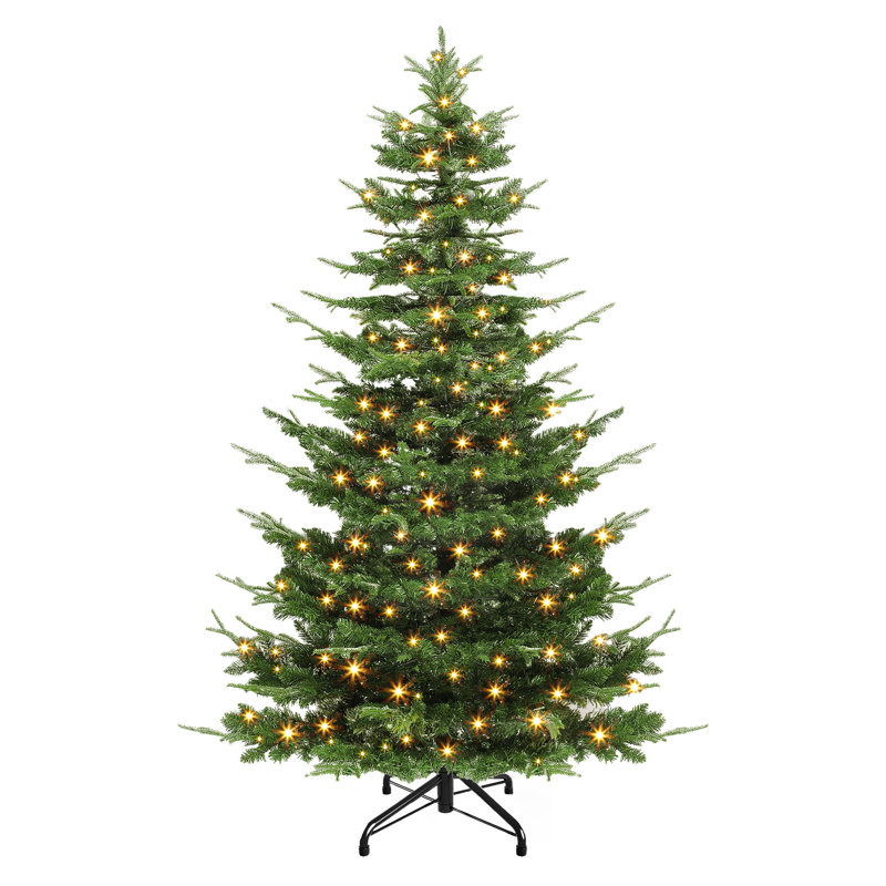 Sapin de Noël givré pré-éclairé, 7.5'