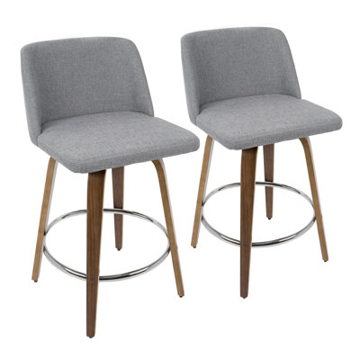 Lakyia Swivel Upholstered Counter Stool