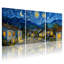 «Abstract Starry Night Village Landscape», ensemble de 3 impressions sur toile-1539740547
