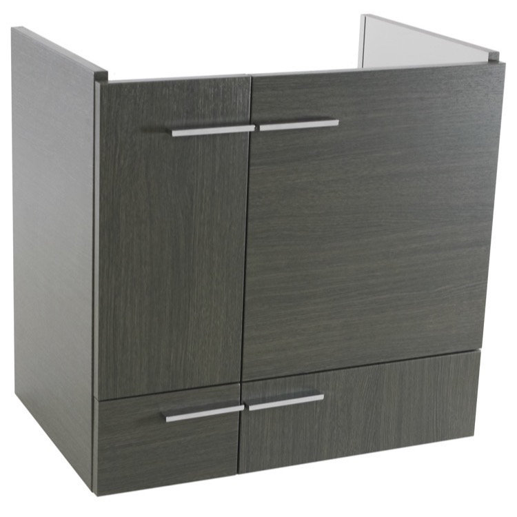 Simple 22.5'' Single Bathroom Vanity Base Only, Teak