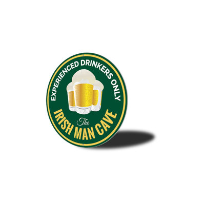 Irish Man Cave Beer Pub Aluminum Sign