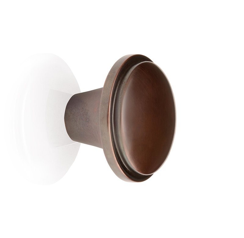 Beaulieu Mushroom Knob, Pewter, 1.38" H x 1.37" W x 1.37" D