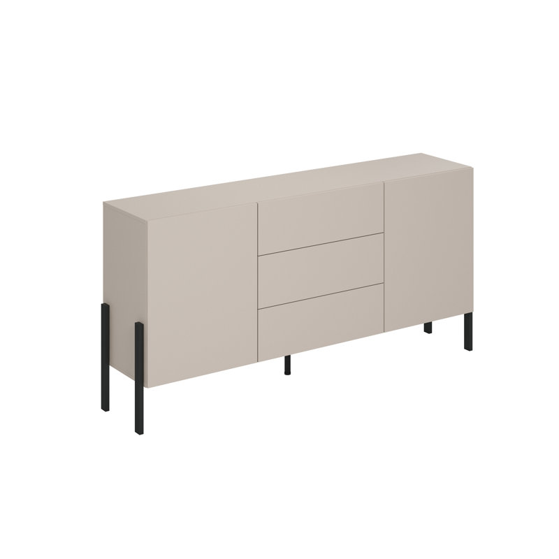 Bejou 184cm W 3 - Drawer Chest of Drawers, Beige