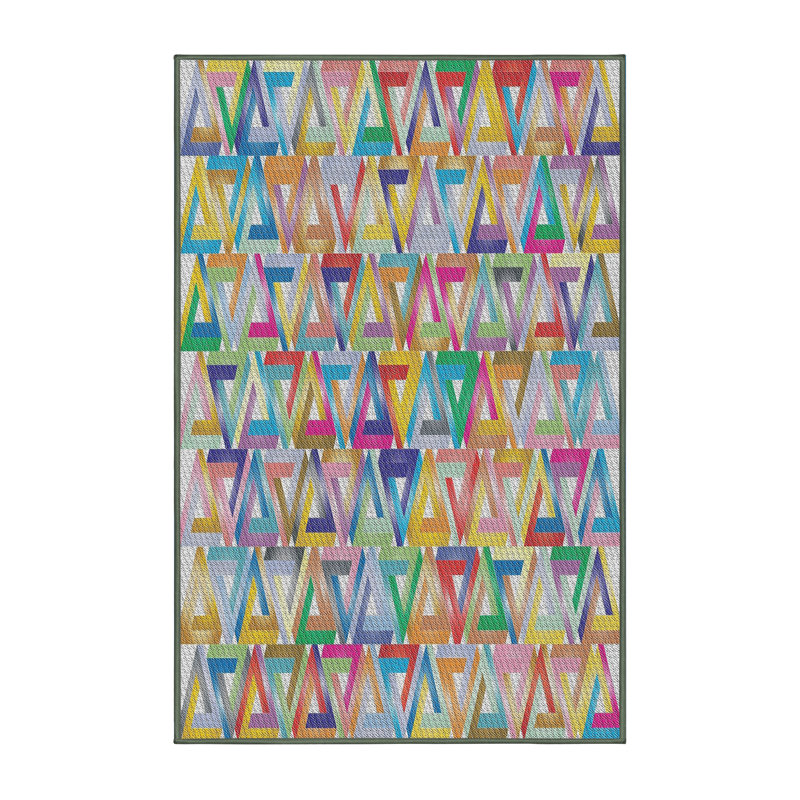 Tapis rose tissé à la machine, Rectangle 7 pi x 10 pi