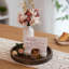 Plateau de service en bois rustique: plateau décoratif rond en bois Butler
