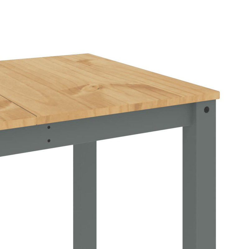 Anarbek Solid Wood Dining Table, 80cm W x 160cm L, Grey