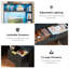 4-Drawer Computer Desk with Bookshelves and Led Lighting, Home Office Desk with Charging Station-1800560542