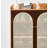 50" Brown+Tan Rectangular Solid Wood Shoe Storage