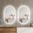Maleia Frameless Backlit LED Oval Wall-Mounted Bathroom Vanity Mirror with Anti-Fog and Dimmable-1323717641