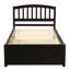 Platm Bed Wood Bed Frame with Trundle