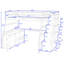 Lit mezzanine en bois avec sept tiroirs Kerth-1069328805-1046702637