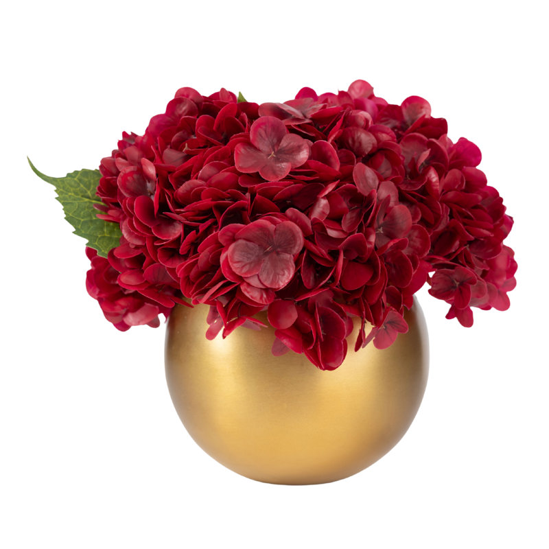 Auden Realtouch Hydrangea Arrangement, Ruby