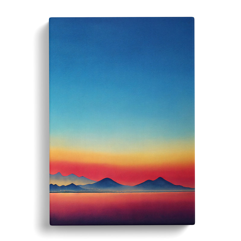 Watercoloured Mountain Landscape No.5 - Wrapped Canvas, 50cm H x 35cm W x 3cm D