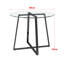 Addicyn 90Cm Metal and Glass Round Dining Table-1957539975