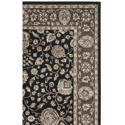 Tapis persan en viscose à motif d'ensemble de jardin