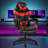 Inbox Zero Adjustable Reclining Ergonomic Swiveling PC & Racing Game Chair in Black/Red
