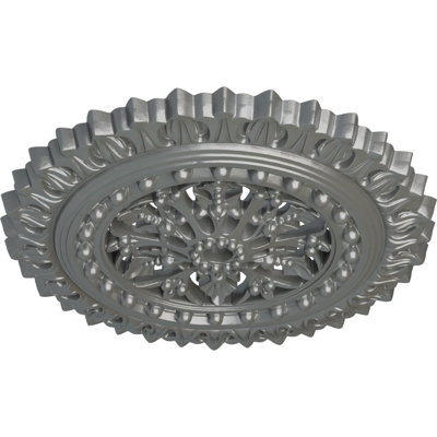 Endurathane Raymond Ceiling Medallion, 18"OD x 1 1/4"P (Fits Canopies up to 5 3/8"), Hand-Painted Gobi Desert Crackle Finish
