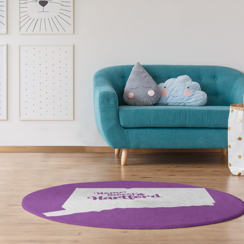 Chenille Indoor Rug, Round 5'