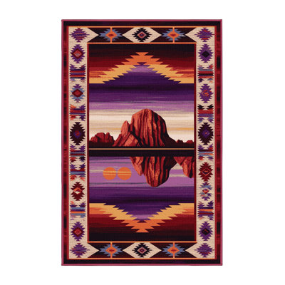  Tapis lavable Sedona Sunset Southwestern