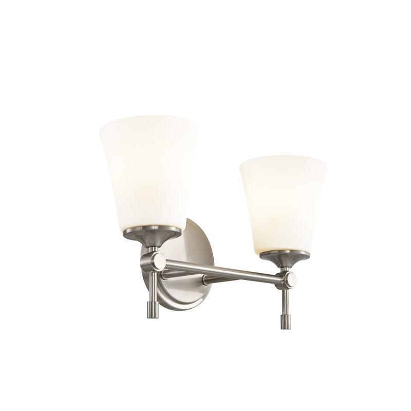 Lavabo / vasque 2 lumières Fusion - Nickel brossé Fusion - Fusion, Nickel brossé, 2